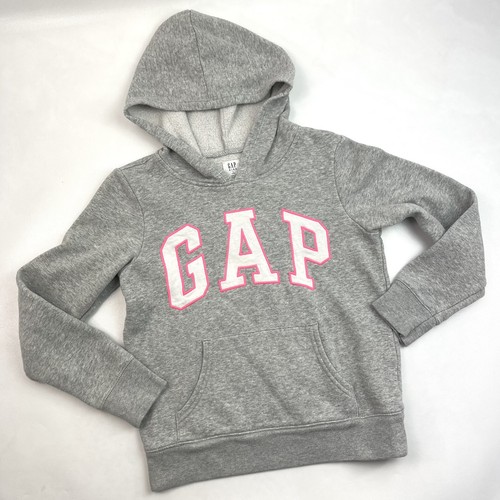 Sweat à Capuche Old Navy Garçon Gris Avec Manches Noires - Taille L 10/12, Poches Latérales, Occasion Très Bon état
