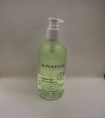 Nature Love SuperFood Face Cleanser Green Tea +Antioxidants 8 fl New 