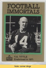 1985-88 Football Immortals YA Tittle #115 HOF READ 0f8