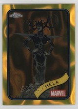 2025 Topps Chrome Marvel Comics Yellow Lava Refractor Hela #79 b7b