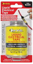 STAR BRITE Liquid Electrical Tape with Applicator Brush Cap Black4 OZ. 084104B 