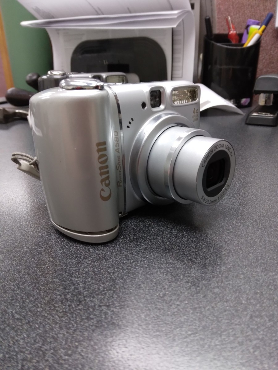 Canon PowerShot A580 8.0MP Digital Camera - Silver | eBay