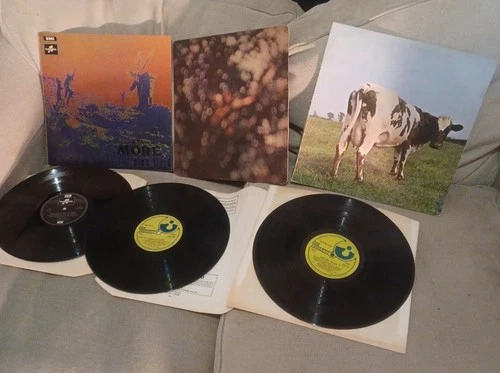 3 x Pink Floyd bundle More Film Vinyl lp Columbia SCX6346 Atom Heart Obscured VG