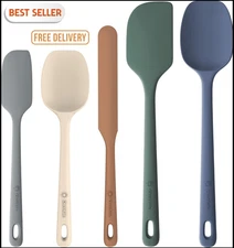 5 Pieces Silicone Spatula Set, Food Grade Rubber Spatula