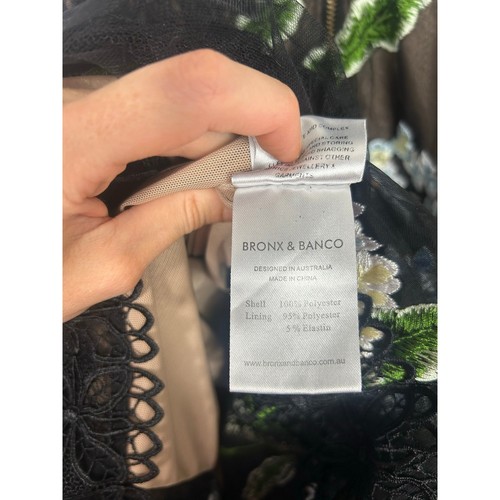 Bronx & Banco Bridget Floral Embroidered Tiered Dress XS Wedding Guest Formal - Picture 12 of 14