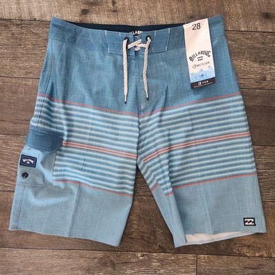 Billabong Recycler All Day Pro Board Shorts Men s Size 28 Blue Striped Surf New!