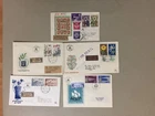 Five '50 Israel registered fdc with sets of two stamps