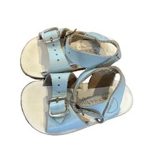 Sun San Salt Water Blue Surfer Sandals Size 3 Unisex Boy Girl Split Leather