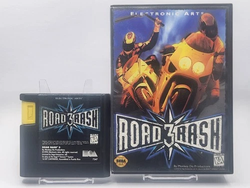 Road Rash 3 (Sega Genesis, 1995) No Manual - Pins Cleaned - TESTED