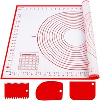Silikon Backmatte 60X40 Cm Antihaft Mit 3 Teigschabern Wiederverwendbar