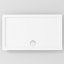 30mm Slimline Shower Enclosure Tray Square / Rectangle Stone Tray & Free Waste