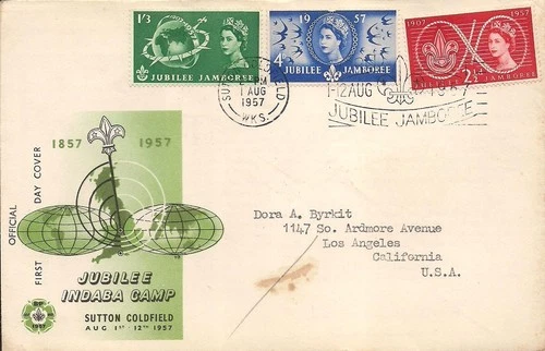 GB 334-6 Boy Scout Jubilee Jamboree - 2  First day Covers