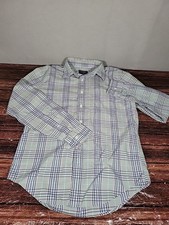 Abercrombie  Fitch Shirt Mens Medium Multicolor Plaid Button Down Long Sleeve