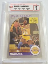 1990 Hoops MAGIC JOHNSON #157  Graded CG 8 Mint MVP LA Lakers HOF Los Angeles 