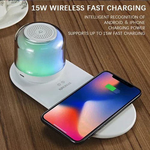ALTAVOZ COLORIDO CARGA INALÁMBRICA BLUETOOTH CON LUZ NOCTURNA - Imagen 10 de 10