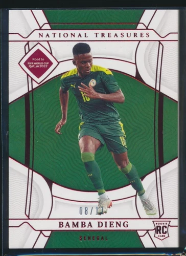 2022  PANINI NATIONAL TREASURES BAMBA DIENG ROAD TO WORLD CUP ROOKIE #112 /11 RC