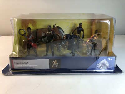 Marvel Black Panther Figurine Set 6pc. Disney Store. Very Detailed.