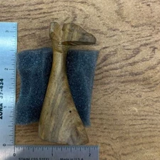 Vintage African Ebony Wood Hand Carved Giraffe Sculpture Bust