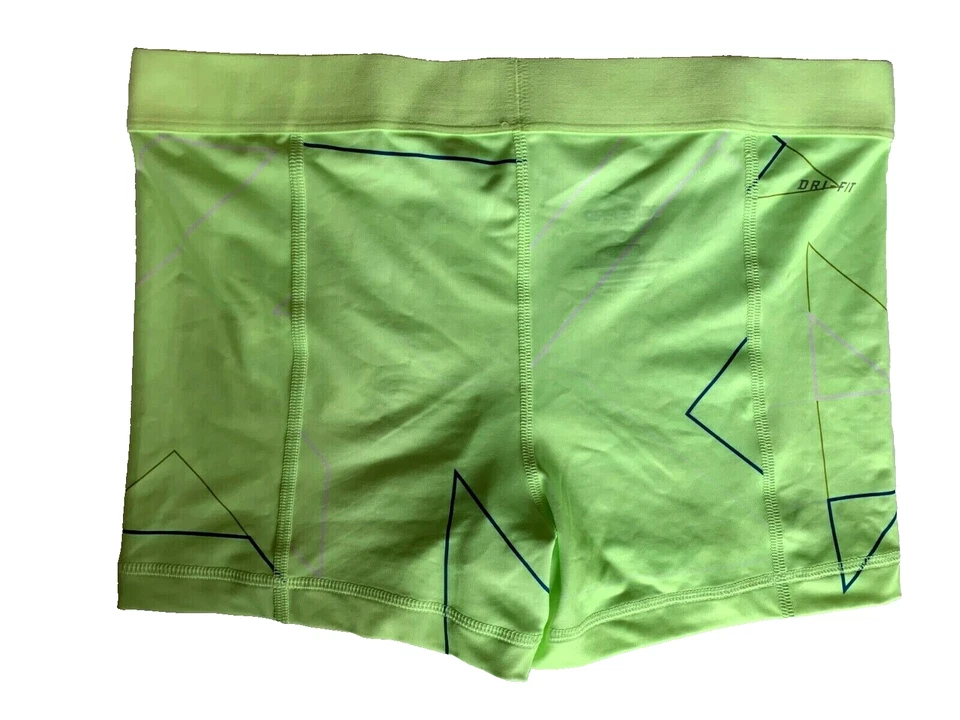 NEW NIKE PRO [L] Women's 2.5'' Compression Yoga Shorts-Yellow/Printed 453650-340 - Image 3 of 3