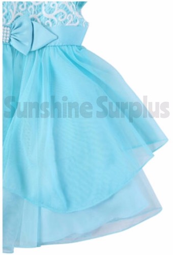 Jona Michelle Little Girl's Designer Dresses - Lace / Pink, Blue, Yellow - SALE - Picture 5 of 17