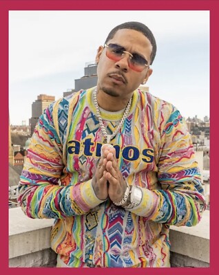 Men's Authentic Coogi x Atmos Multi Color Sweater Medium NWT A$AP