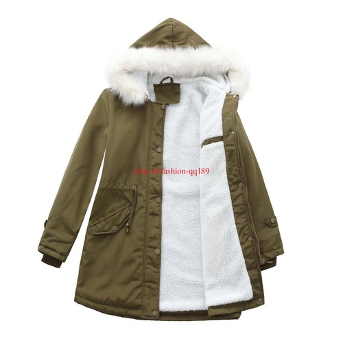 Neu Damen WinterJacke Mantel Kapuze Jacke Steppjacke Kunstfell Warme Winterjacke - Bild 9 von 28