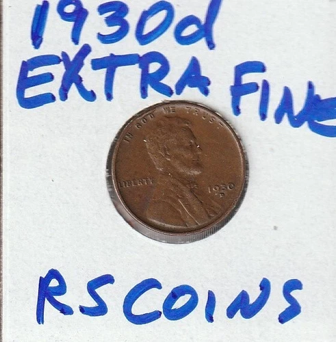 1930D   XF   LINCOLN CENT ~ TOUGH to get HI GRADE  *EXTRA FINE* #32125 free ship