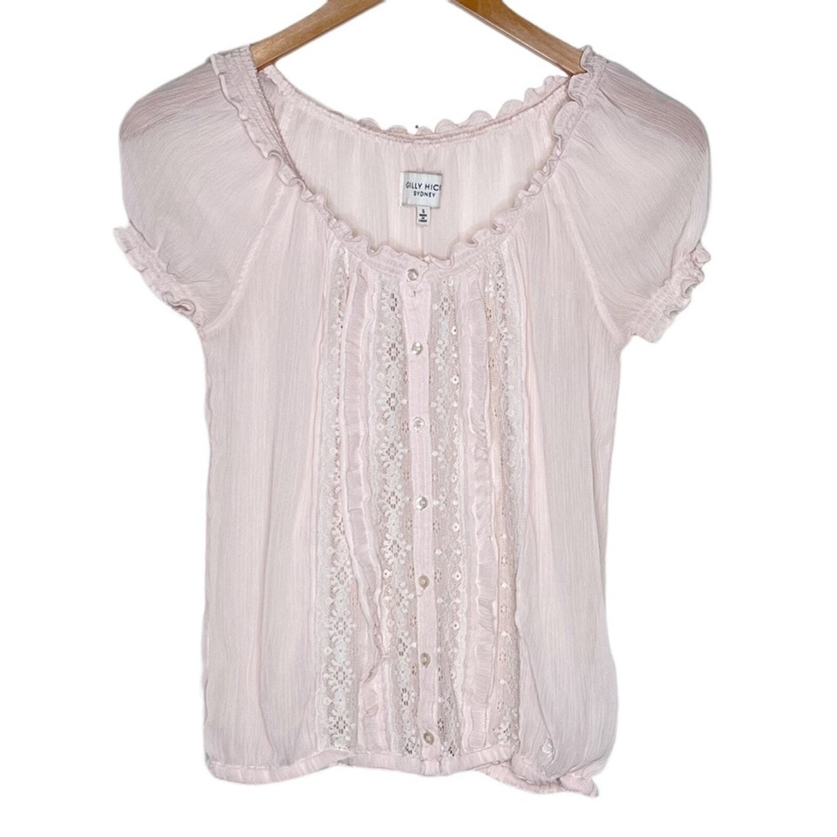 sheer peasant blouse