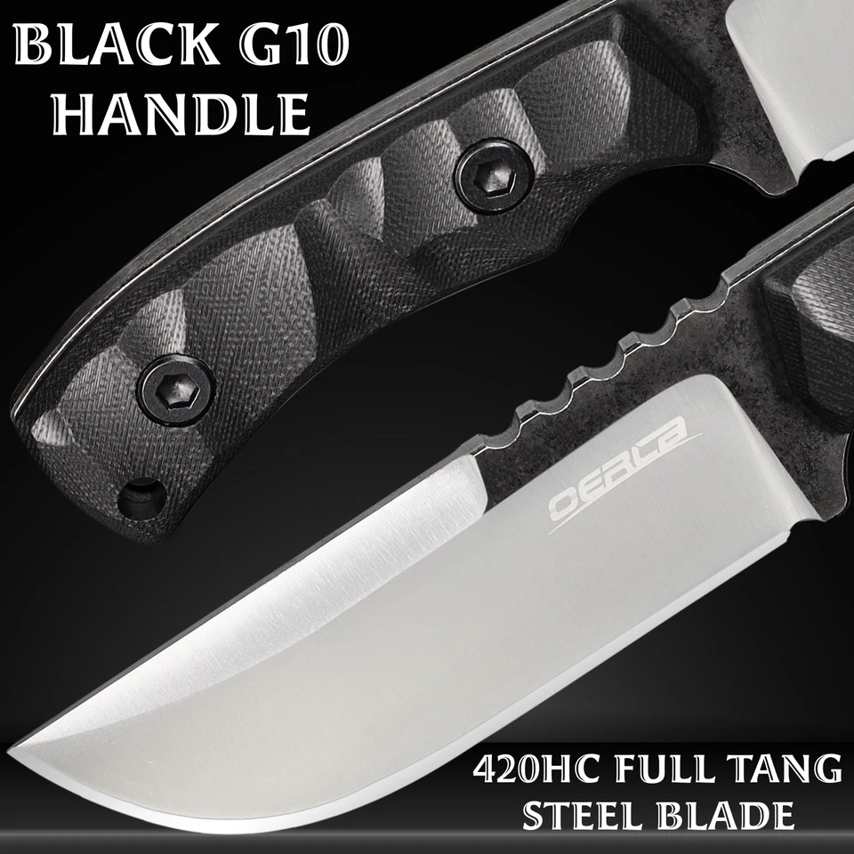 Oerla Fixed Blade Outdoor Duty Straight Field Knife G10 Handle and Kydex Sheath - Image 3 of 4