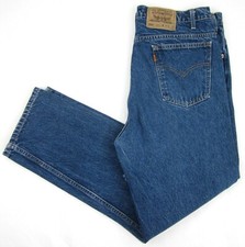 Vintage 1990 s Levi's 505 Straight Leg Jeans 40x30 Measure 37x30 Orange Tab