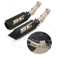 51MM Tips For Honda CBR300R CB300F Slip On Exhaust System Muffler Mid Link Pipe