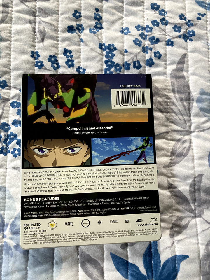 Evangelion: 3.0+1.01 Thrice Upon A Time STEELBOOK (Blu-ray, 2-Disc