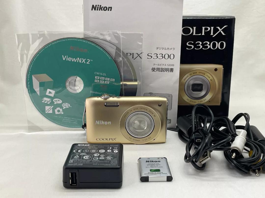 Nikon COOLPIX S3300 Gold Compact Digital Camera Used | eBay