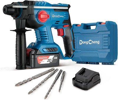 Dongcheng 20V Max Cordless Rotary Hammer Drill, 7/8'' Sds-Plus, 4 Application Mod