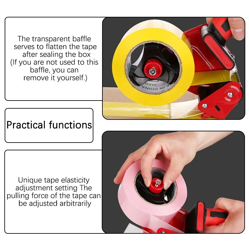 Пистолет-диспенсер упаковочной ленты 3 дюйма, используется для транспортировки, запечатывания картонной коробки - Изображение 3 из 4