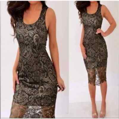 chinese dress ladies Shani Women's Short Sleeve Double Ruffle Lace Dress in Black main image 1