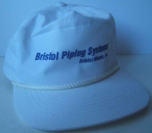Bristol Piping Systems Hat White Strapback Baseball Cap
