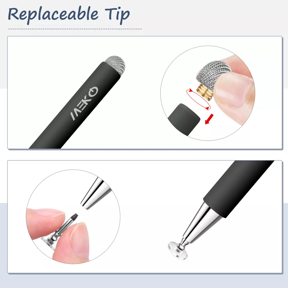 Stylus for iPad(2 Pcs), MEKO 2-in-1 3rd Gen Disc Universal Stylus Pens Touch  - Image 4 of 4