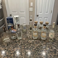 13 empty Japanese Whiskey Bourbon Bottle LOT I.W. Harper Suntory Old Grand Dad