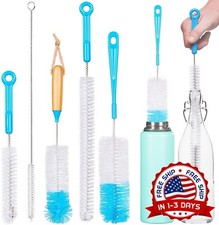 Juego De 5 Cepillos De Limpieza Para Botellas Limpiador Botellas Con Mango Largo