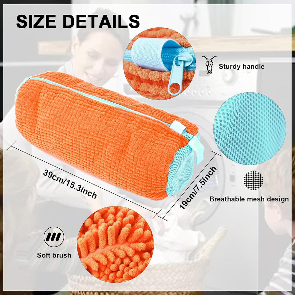 2Pcs Laundry Shoe Bag Shoe Washing Machine Bag Shoe Wash Bag, Portable