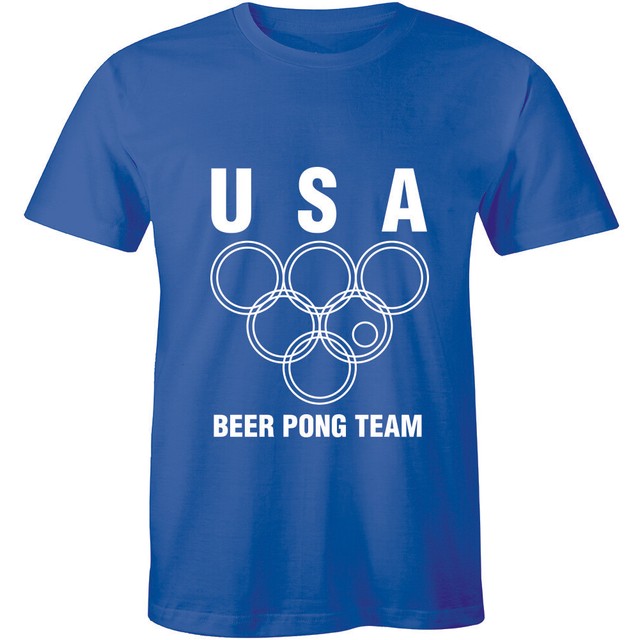 USA Beer Pong Team Drinking Game Party Olympics Funny Men's Tshirt Tee eBay