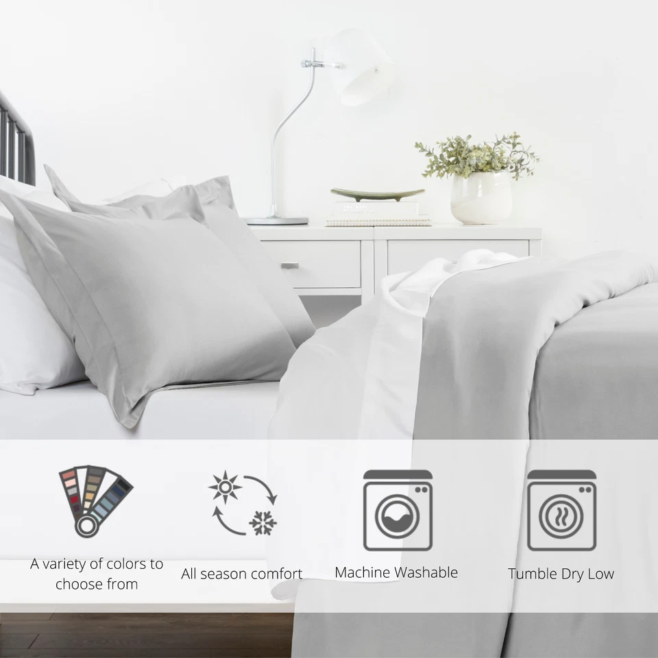 3PC Luxury Comfort Duvet Cover Set by Kaycie Gray in 15+ Fashionable Colors - Image 2 of 4