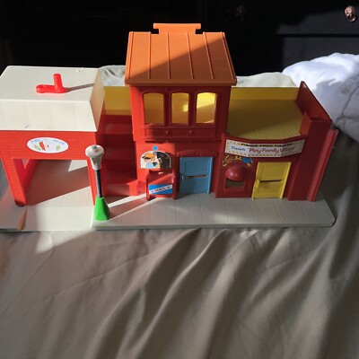 Vintage 1973 Fisher Price Theater Post Office Fire Station