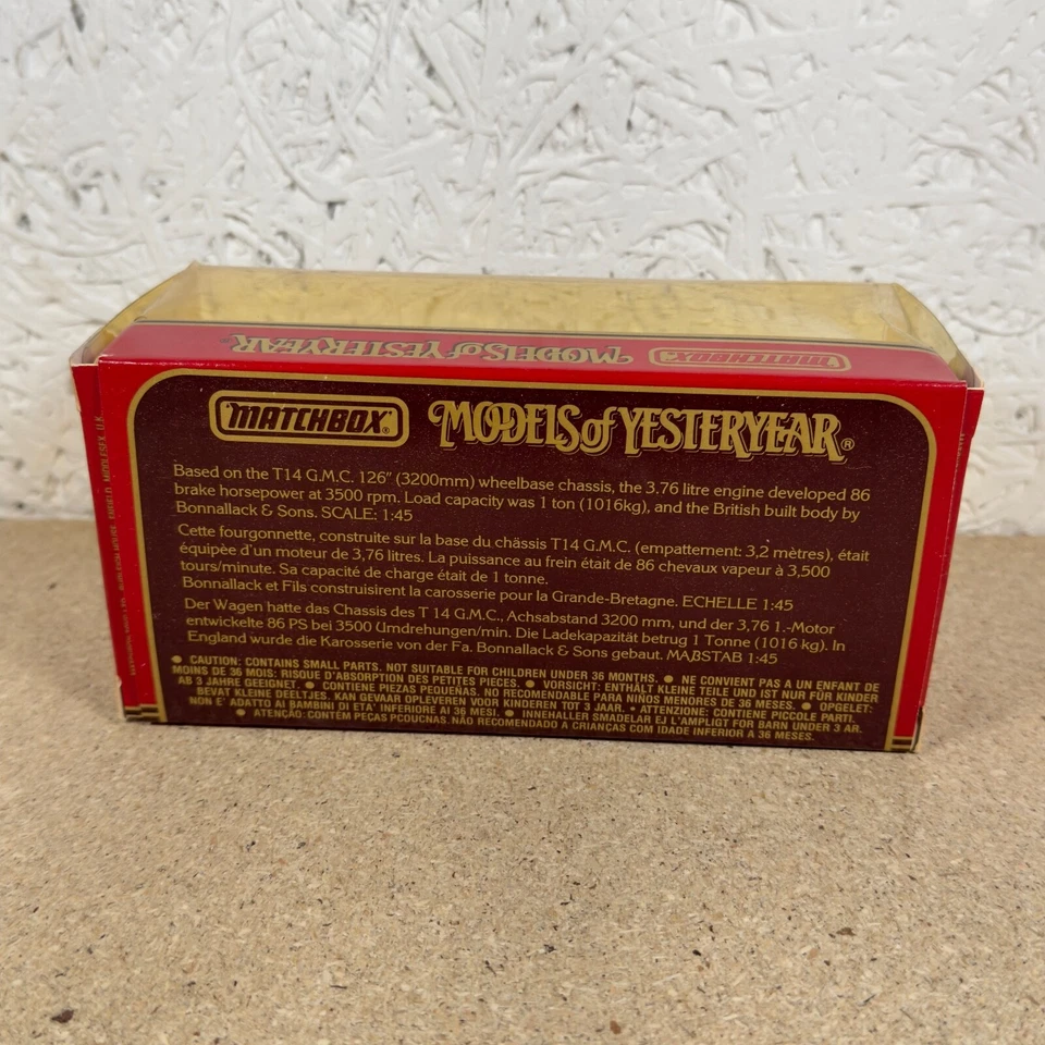 Matchbox Models of Yesteryear Y12-C G.M.C. Van Unbespielt OVP NEU - Bild 3 von 4