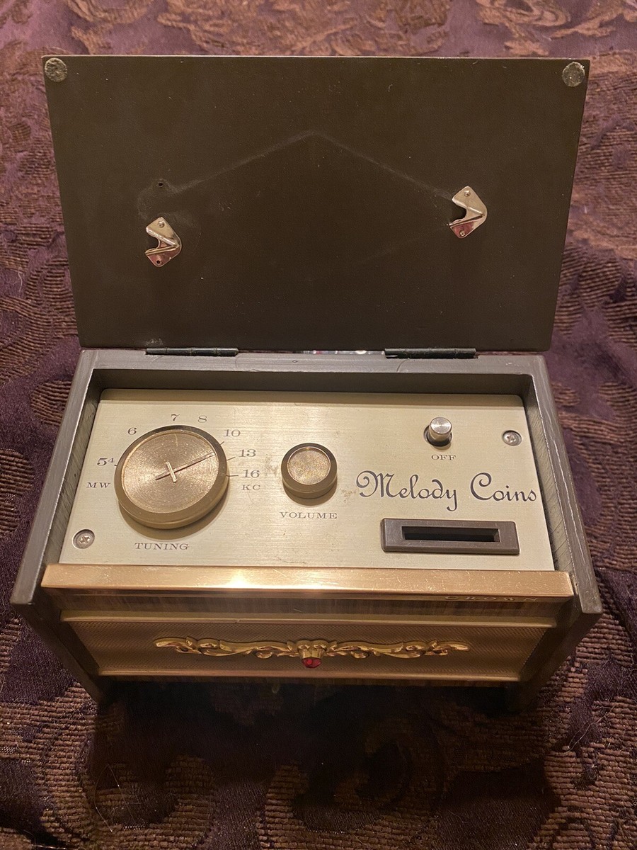VINTAGE 1963 CROWN MELODY COINS RADIO BANK MADE IN JAPAN | eBay