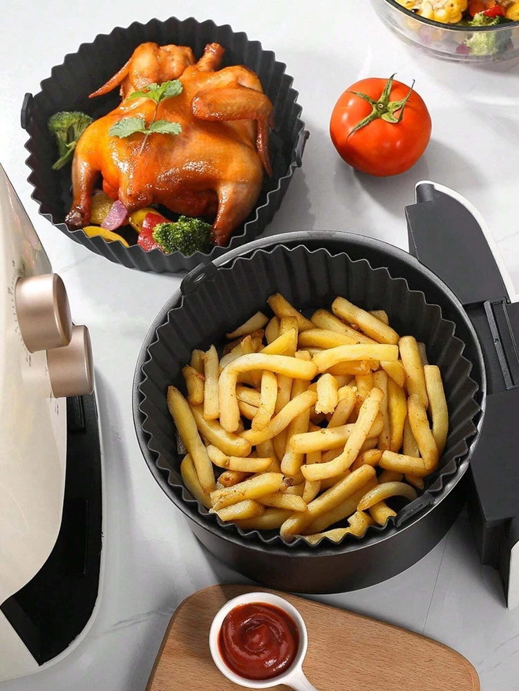 Air Fryer Silicone Liners Pot Basket  Non-Stick Safe Oven Baking Tray Mat