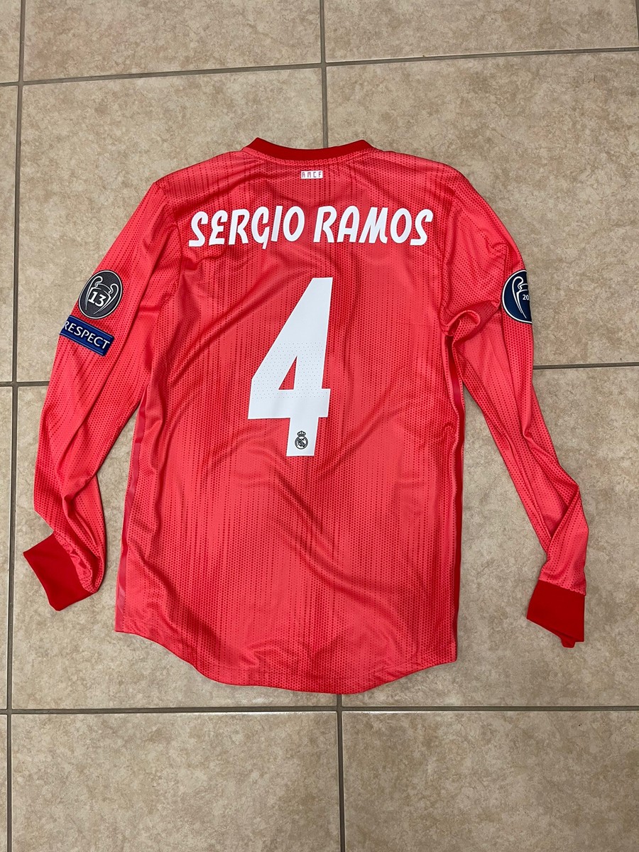 Real Madrid Sergio Ramos CL Player Issue Jersey Adidas Shirt | eBay