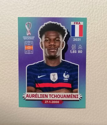 PANINI FIFA WM STICKER QATAR 2022 FRA 14 AURELIEN TCHOUAMENI FRANKREICH NEU