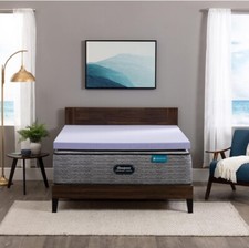 Beautyrest Lavender Colored, Aloe Gel Bead, Memory Foam Topper 3 Inch, Twin XL